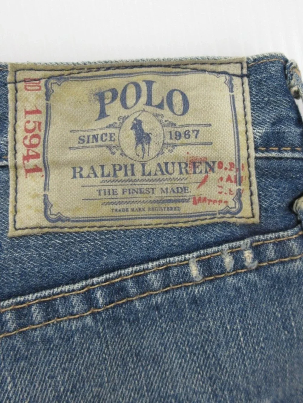 Polo Ralph Lauren Jeans 42X32 Cortland 300 Paint Splatter Distressed